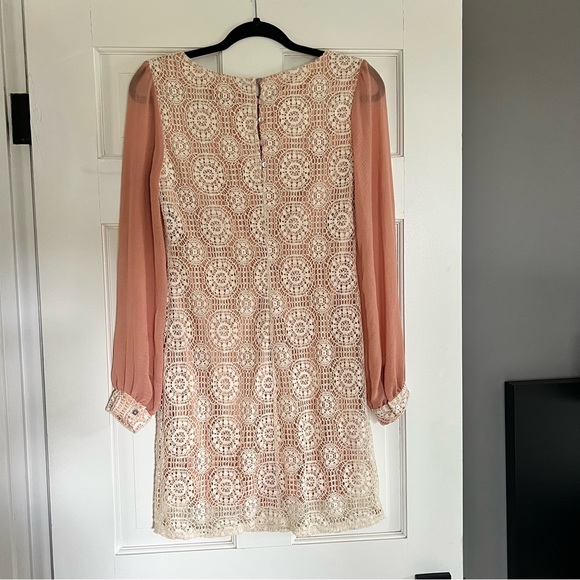 Forever21 Pink Retro Dress Long Balloon Sleeve Size XS - Picture 6 of 8